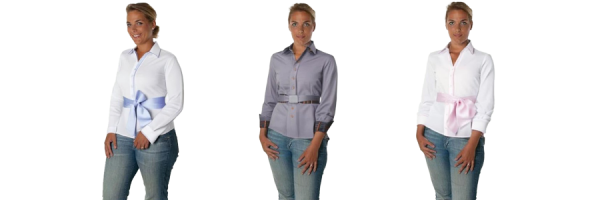 Contrast blouses 2-coloured