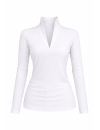 Stand-up collar -shirt, white