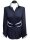 Contrast blouse, marine uni with light blue / white striped