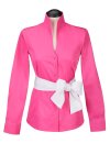 Stand-up collar blouse, Fuchsia/goes out of the assortment