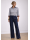Contrast blouse with patch Smokey / Karo 6