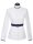Bluse kleiner Stehkragen paspeliert  weiss/marine