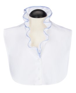 Blousen collar ruffle white with light blue pipple/goes out of the assortment