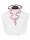 Blousen collar ruffle white with red piping