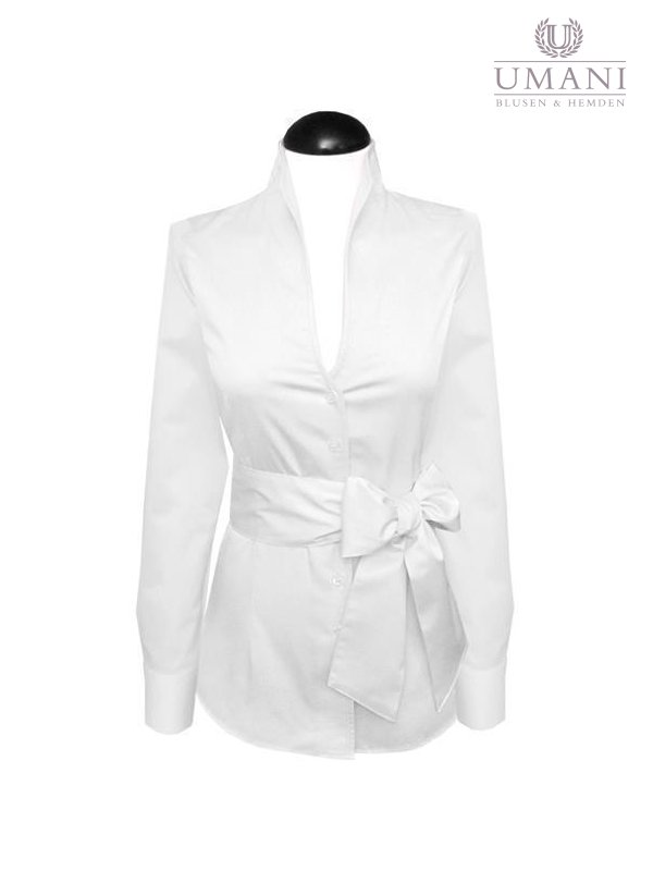 Stehkragenbluse weiss | Extralang Umani € Blusen, 119,00 