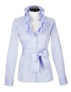 Ruffle extravagant with double ruffle light blue