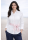 Contrast blouse white plain with pink piping