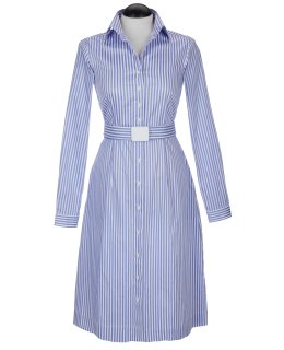 Dress light blue / white striped/goes out of the assortment