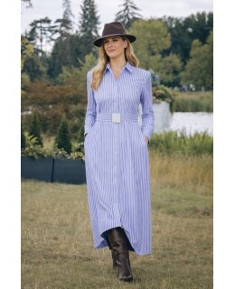 Dress light blue / white striped