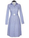 Dress light blue / white striped/goes out of the assortment