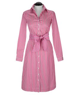 Dress pink / white striped/goes out of the assortment