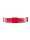 Single belt carmine red with carmine red belt buckle