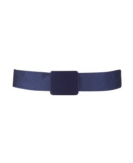 Single belt navy white dotted with navy belt buckle