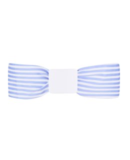 Single belt light blue and white (broad) with white belt buckle