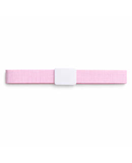 UMANI Einzelgürtel – Vichy-Karo Rosa, Schnalle: Weiß