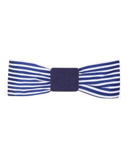 Single belt navy white (wide) with navy belt buckle