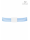Single belt, light blue and white striped, with white belt buckle