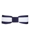 Double belt navy white with navy belt buckle