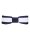 Double belt navy white with navy belt buckle