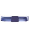 Single belt navy white with navy belt buckle