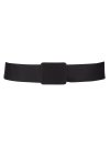 Single belt black with black belt buckle