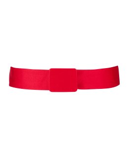Single belt carmine red with carmine red belt buckle