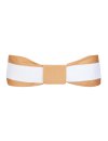 Double belt gold white with golden belt buckle