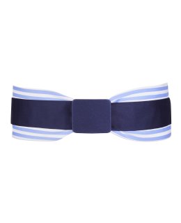 Double belt light blue/white navy with navy belt buckle