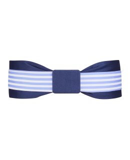 Double belt navy light blue/white with navy belt buckle