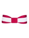 Double belt carmine red white with carmine red belt buckle