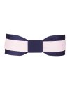 Double belt navy pink with navy belt buckle