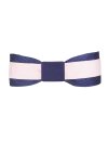 Double belt navy dotted pink with navy belt buckle
