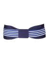 Double belt navy navy/white with navy belt buckle