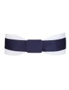 Double belt bright violet/white with bright violet bucket