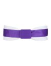 Double belt white dark purple with dark purple buckle