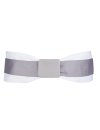 Double belt bright violet/white with bright violet bucket