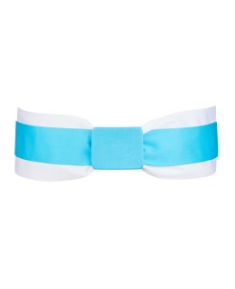 Double belt white turquoise with turquoise belt buckle