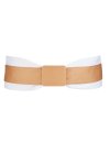 Double belt white gold with gold belt buckle