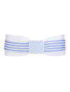Double belt white light blue white with light blue buckle