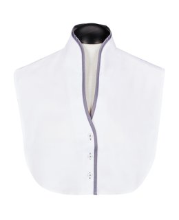 Blousen collar stand collar white, smokey piped
