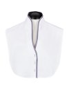 Blousen collar stand collar white, smokey piped/goes out...