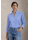 Small stand-up collar vichy karo marine