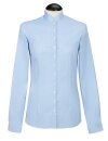Small stand-up collar vichy karo bright blue