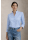 Small stand-up collar vichy karo bright blue