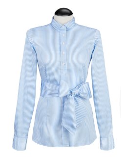 Bubibluse striped bright blue/goes out of the assortment