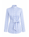 Bubibluse striped bright blue/goes out of the assortment