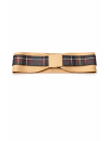 Gold double belt with check pattern No. 6 and gold buckle
