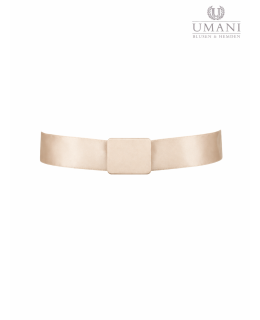 Single belt in champagne with a champagne buckle