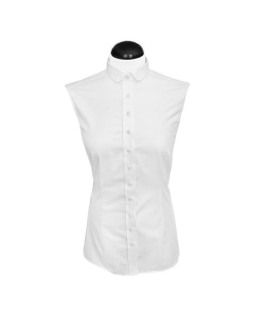 Bubi without sleeves white uni blouse/goes out of the assortment