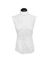 Bubi without sleeves white uni blouse/goes out of the...